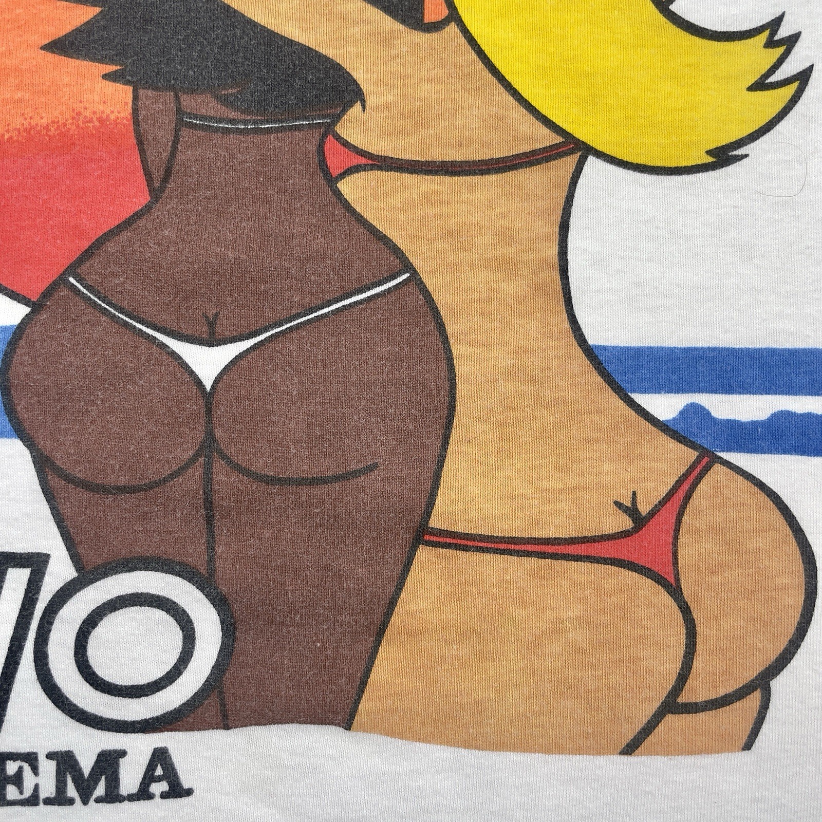 VTG 70s/80s Rio Ipanema 19” x 26” Brazil Bikini Girls Beach T Shirt gallery