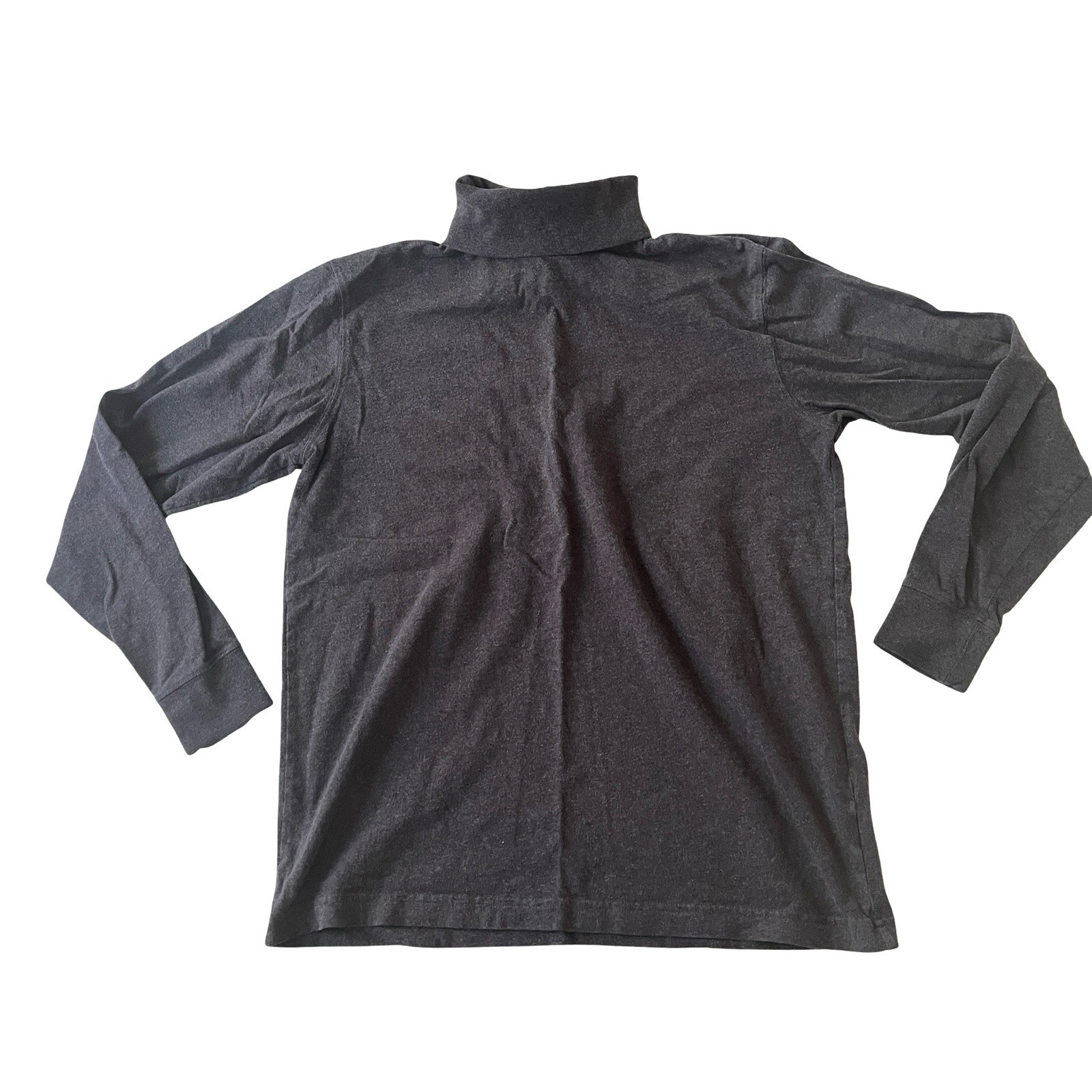 Lands' End Men's Size S 34-36 Dark Gray Turtleneck Long Sleeve T-Shirt Cotton gallery