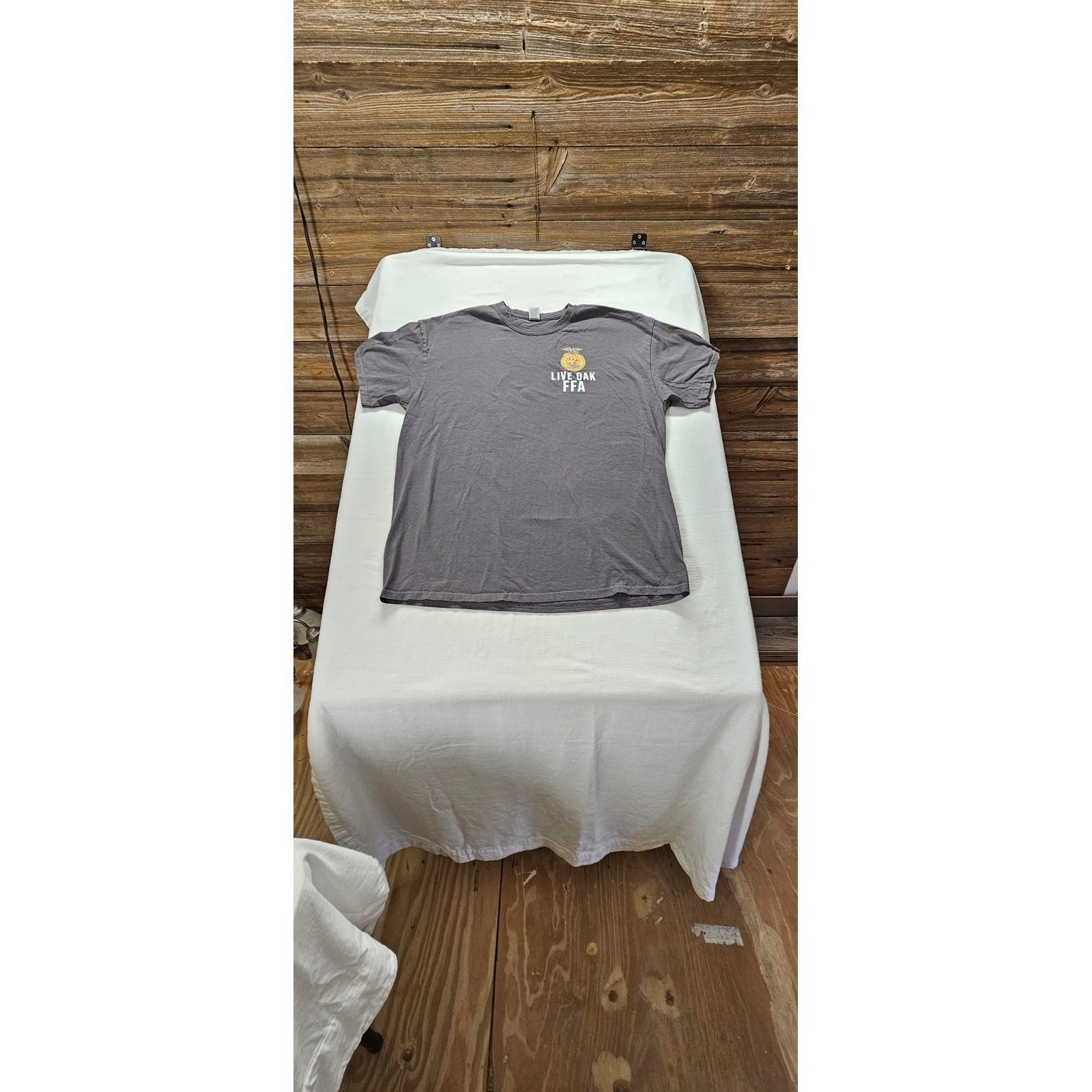 Gildan Live Oak FFA Louisiana T-Shirt Mens XL Gray Heavy Cotton Graphic Tee gallery