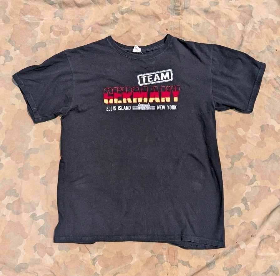 VTG Team Germany Ellis Island NYC Anvil Tag Cotton T-shirt Men’s Sz Large
