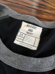 NWOT Whiskey And Whey Half Sleeve Baseball Tee Raglan Men’s Medium Black Grey