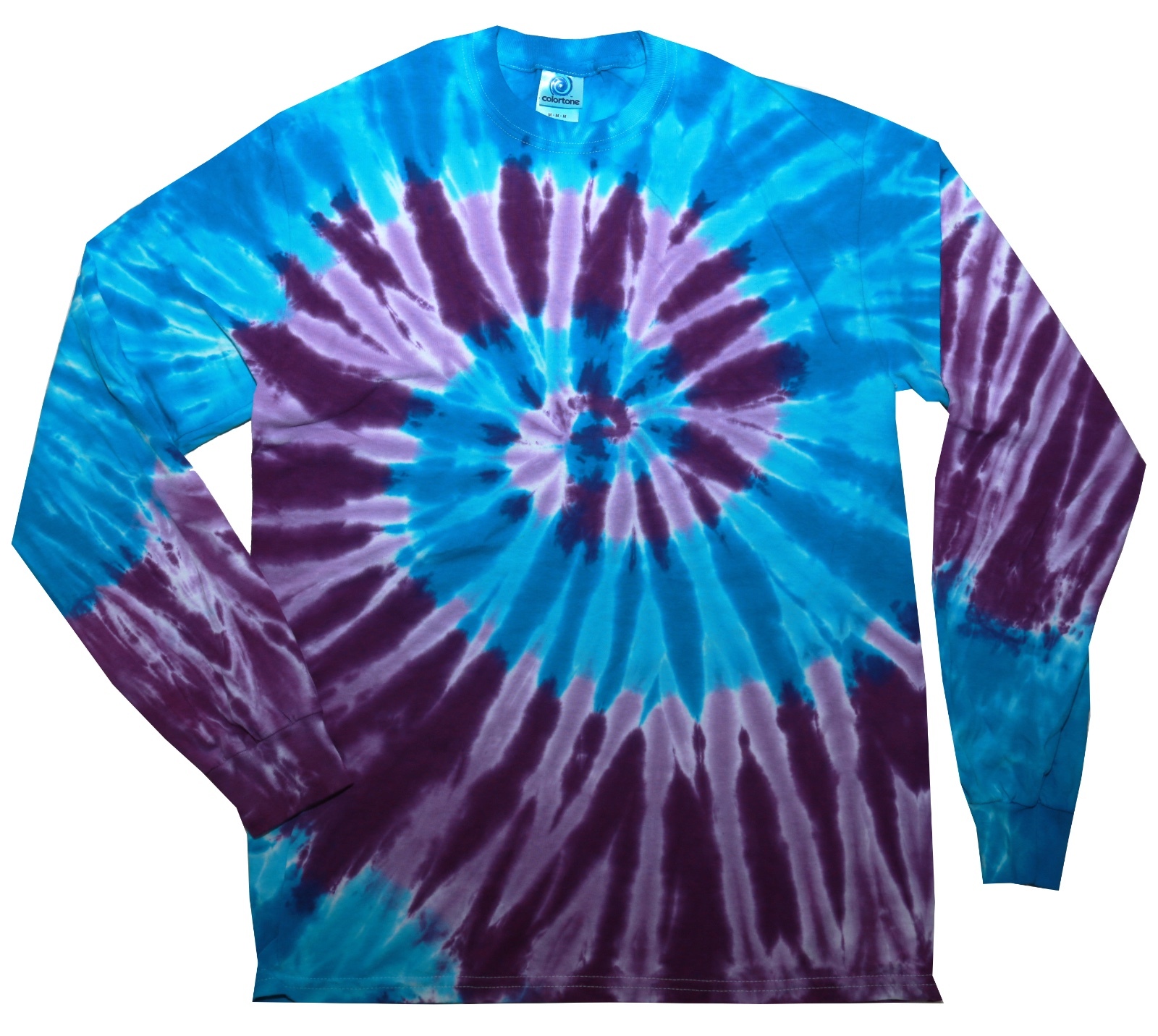 Tie Dye Long Sleeve Shirts Psychedelic Kids & Adult 100% Cotton Colortone gallery
