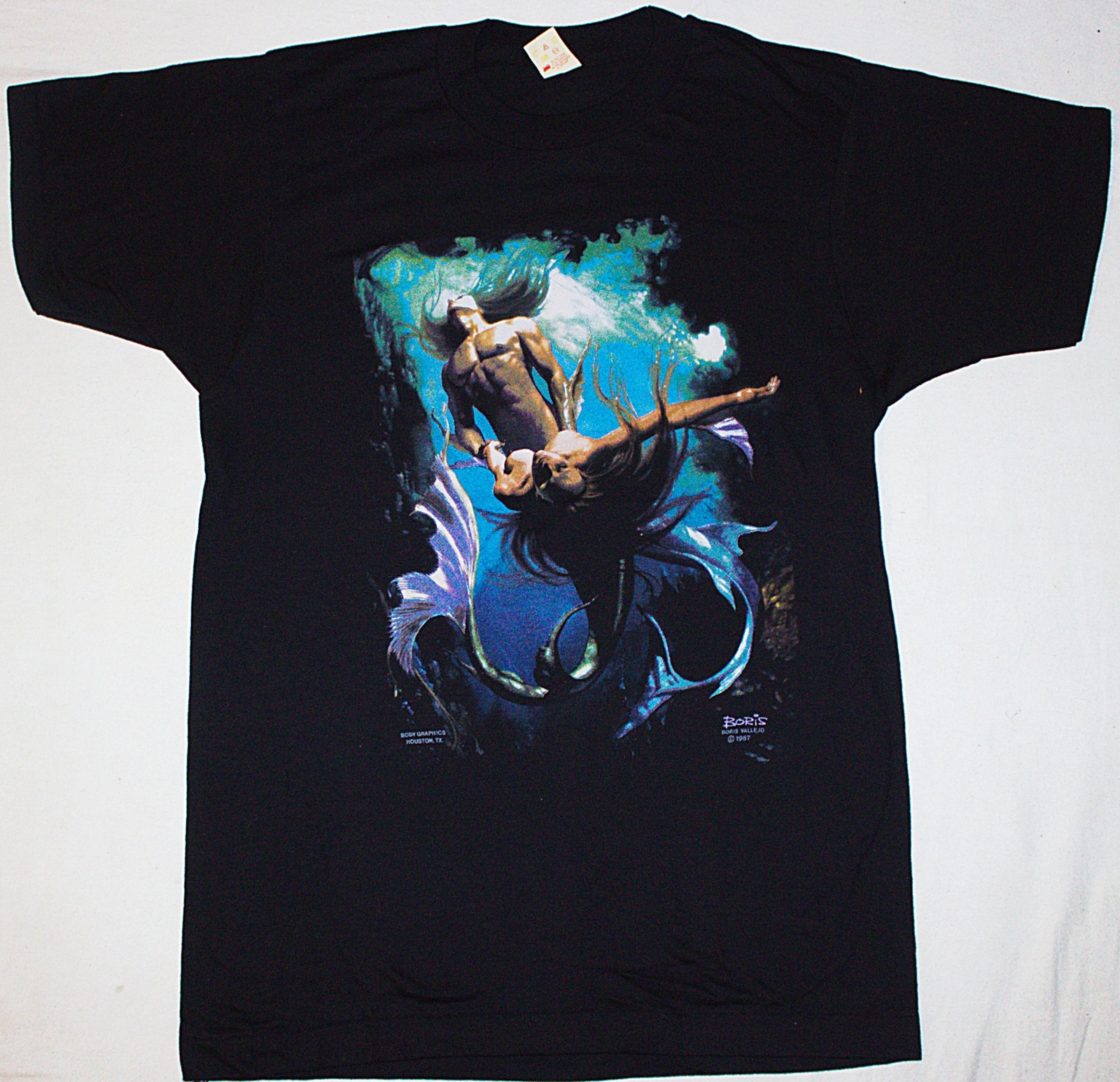 Mermaid And Triton Sex Boris Vallejo Art T-Shirt 1987 Body Graphics NEW UNWORN gallery