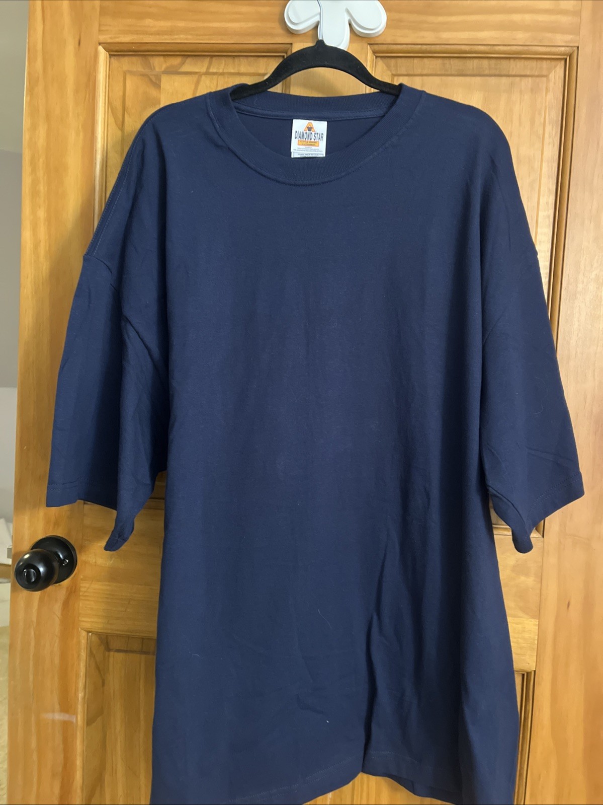 Diamond Star Men’s Heavyweight Cotton Navy XXXL T-Shirt gallery
