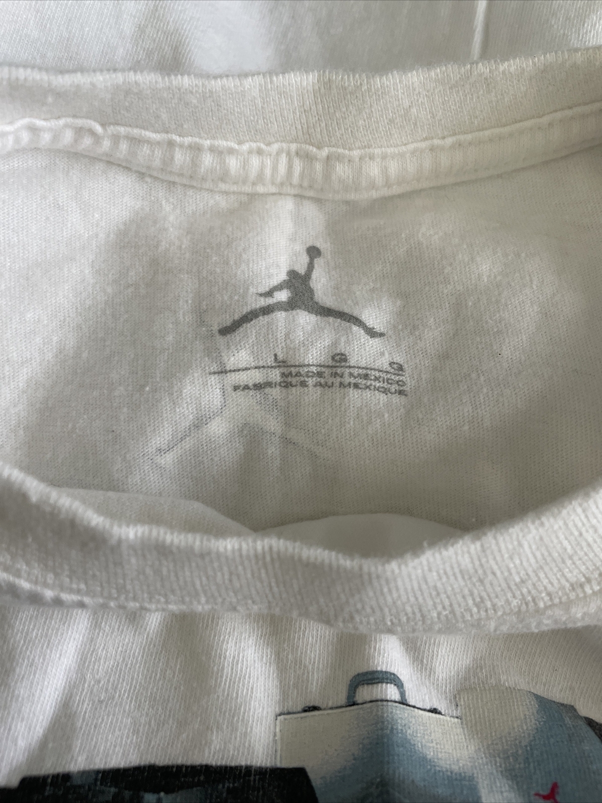 Air Jordan Retro Shoe History T-Shirt Nike Large 2006 White MICHAEL JORDAN RARE gallery