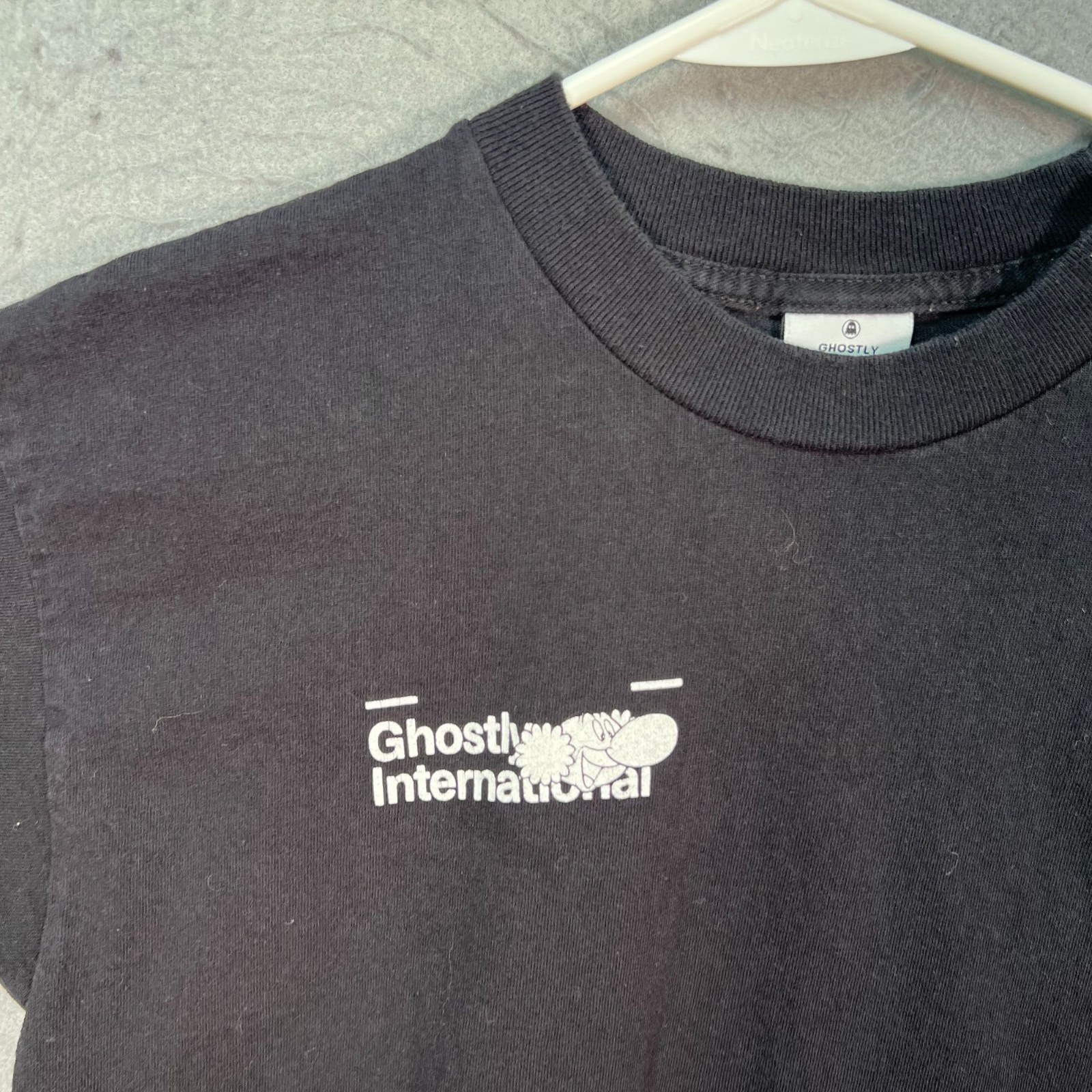 Ghostly + Astro Boy Mens Medium Black Graphic T Shirt Made In USA 100% Cotton gallery