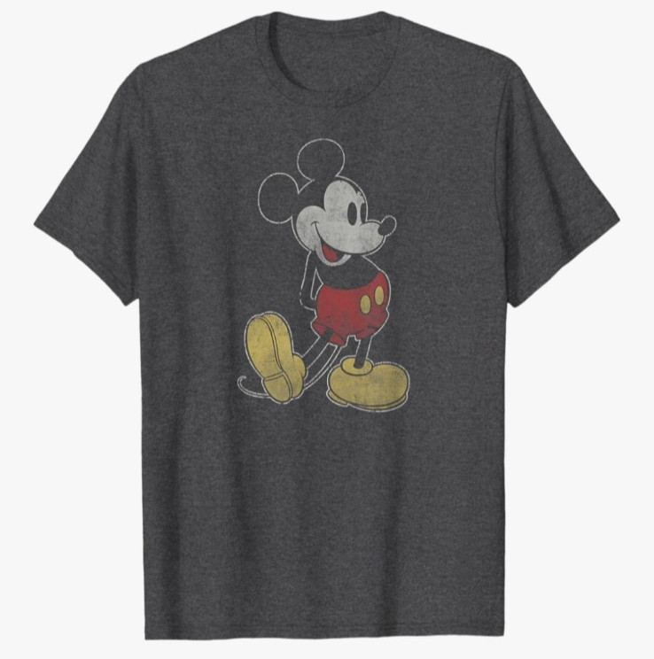 NWT Disney Mickey Mouse Classic Pose T-Shirt – Size L – Color Charocal Heather