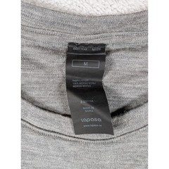 Lapasa Mens 100% Merino Wool Thermal Base Layer Long Sleeve Shirt Grey Size M