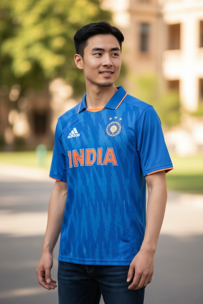 India Cricket T Shirt Jersey Unisex Adults Mens Sports Shirts Top ODI T20 Match gallery