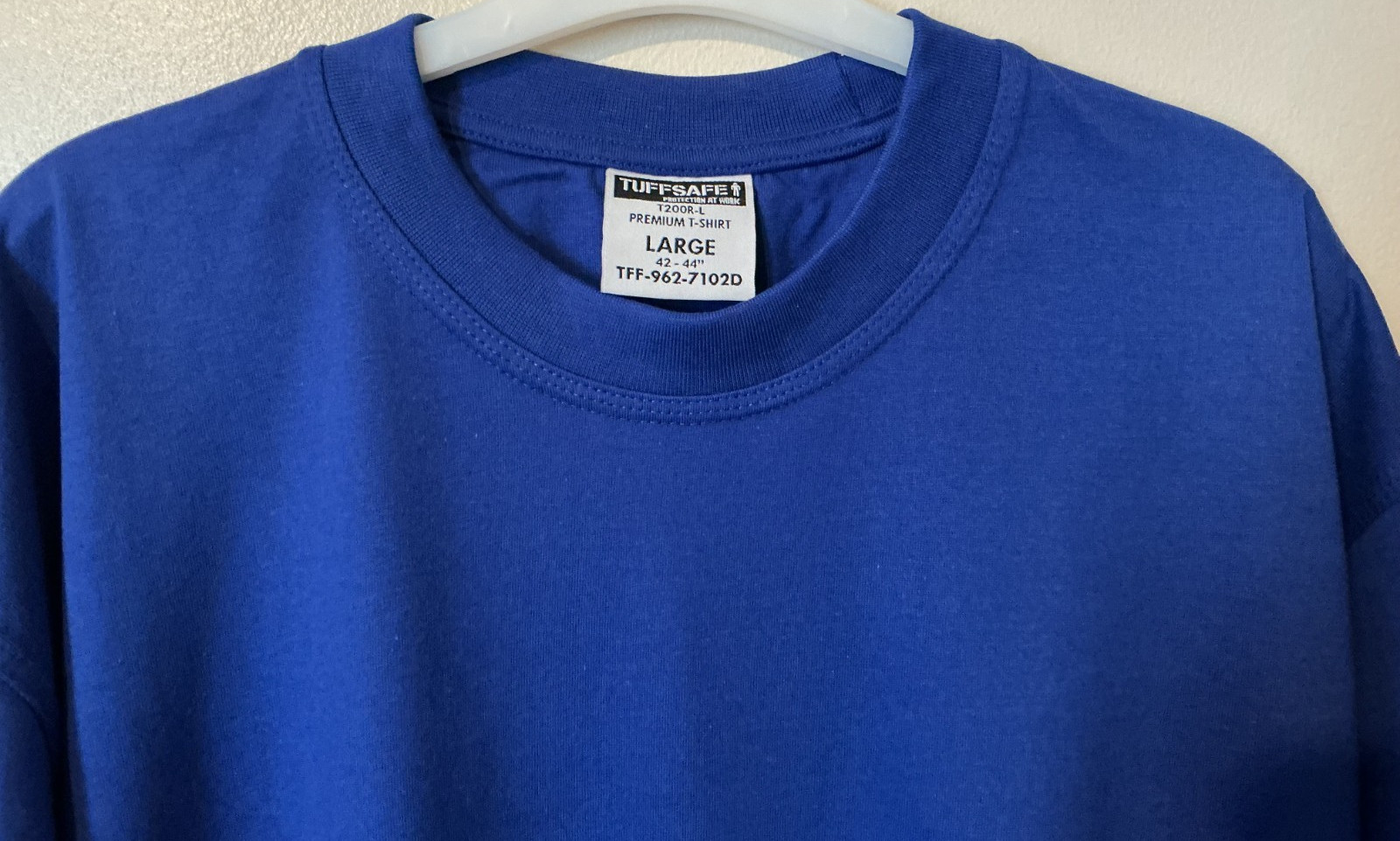 Tuffsafe T200 200gsm T-Shirt Short Sleeve Crew Large Tee 42-44" NEW Royal Blue gallery