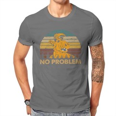 Mens ALF Animated Series No Problem Hipster Oversized Streetwear T Shirts O Neck
