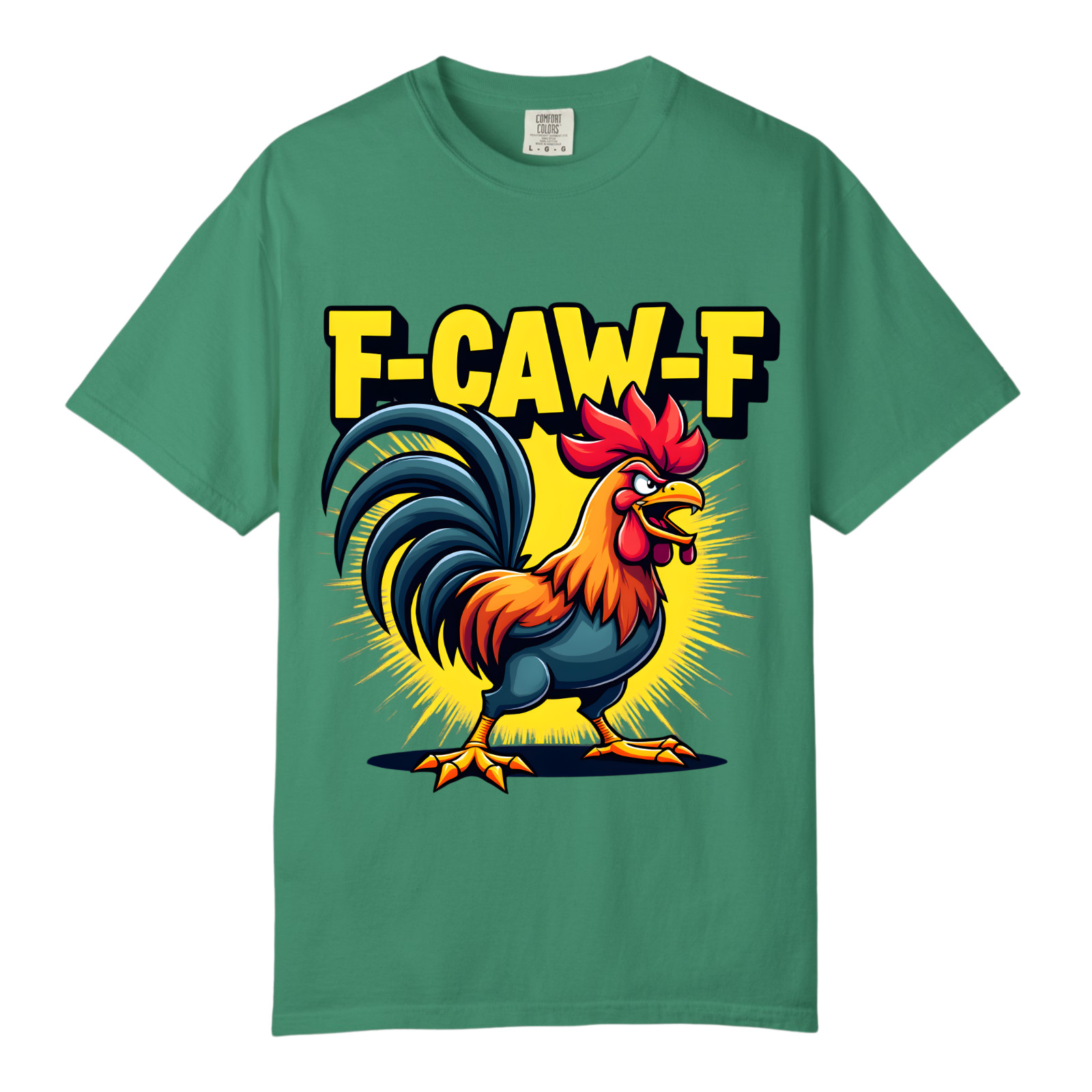 F-CAW-F Angry Rooster T Shirt, Comfort Colors T Shirt, Unisex Streetwear Tee gallery