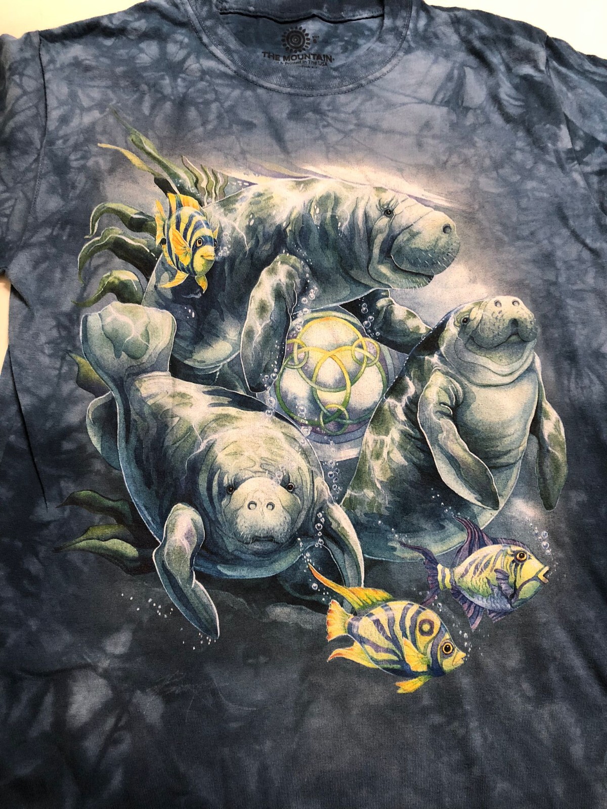 Manatee Sea Cow Marine Aquatic Wildlife Ocean Animal Blue Mountain T-Shirt S-2X gallery
