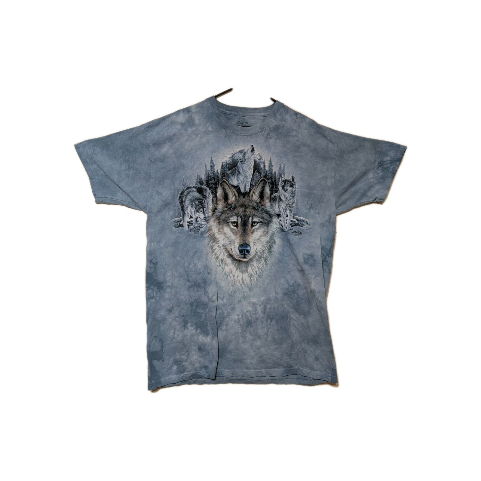The Mountain Mens T-shirt Blue "Wolf Gallery" Flawed Retired Logo 2XL #6512 gallery