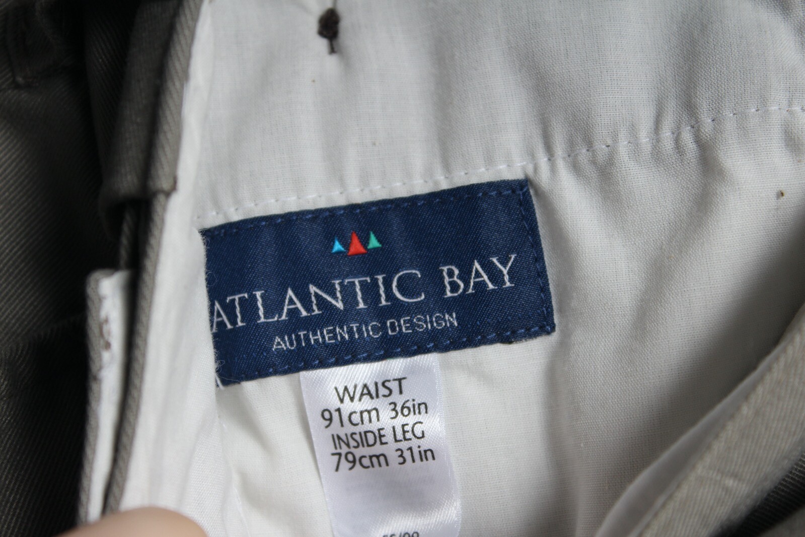 Atlantic Bay Mens Chino Trouser - Grey - Size W36 L31 (A31) gallery