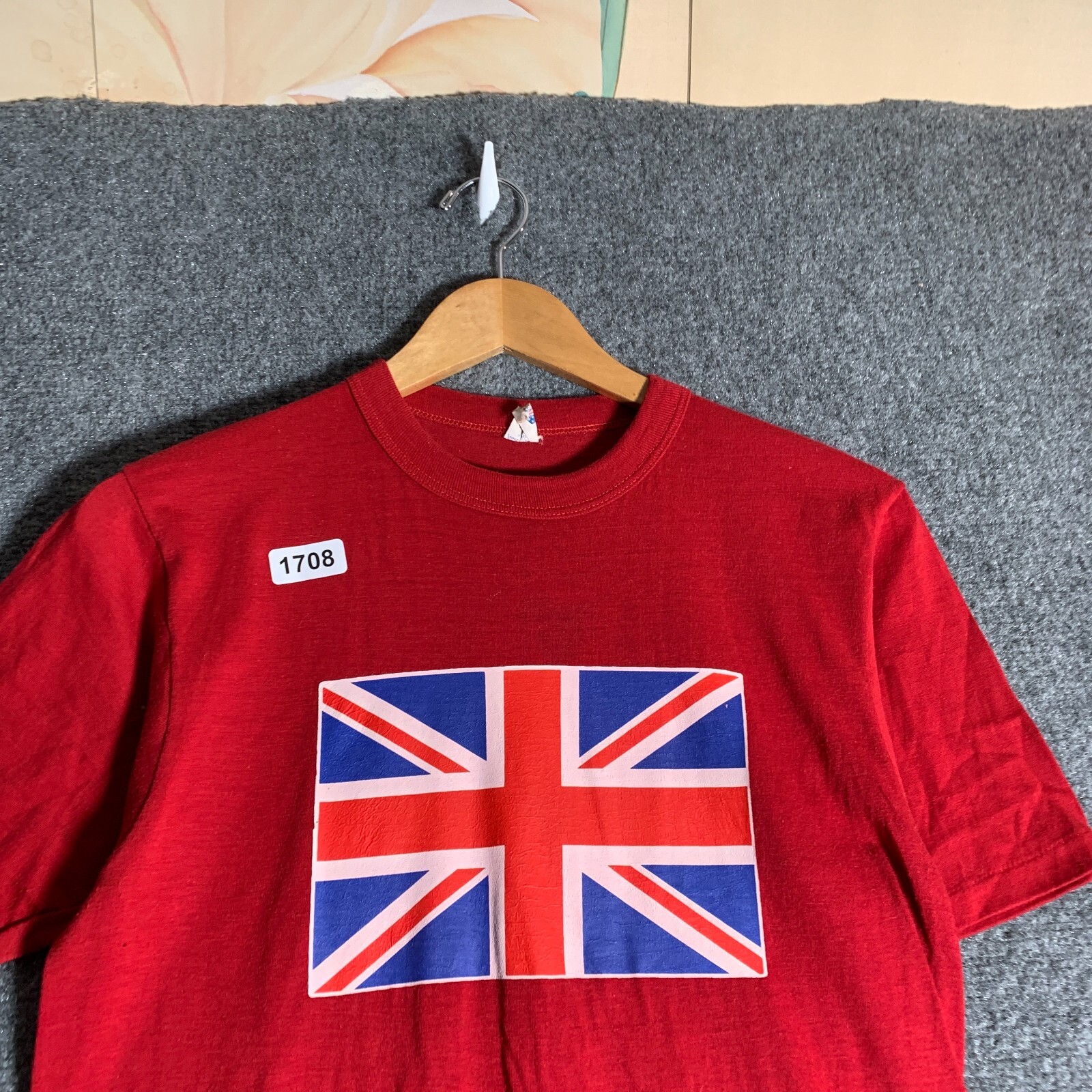 United Kingdom Shirt Adult Size Large Red Short Sleeve Men's Tourist 90's gallery
