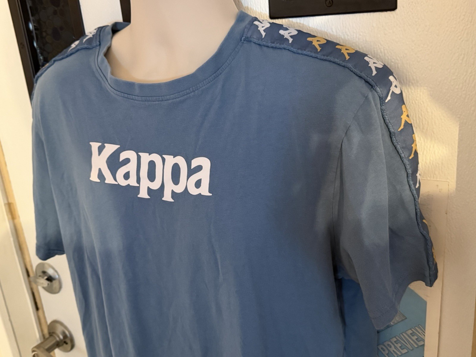 Kappa Authentic 222 Banda Balima Unisex T-Shirt in a steel blue colorway XL