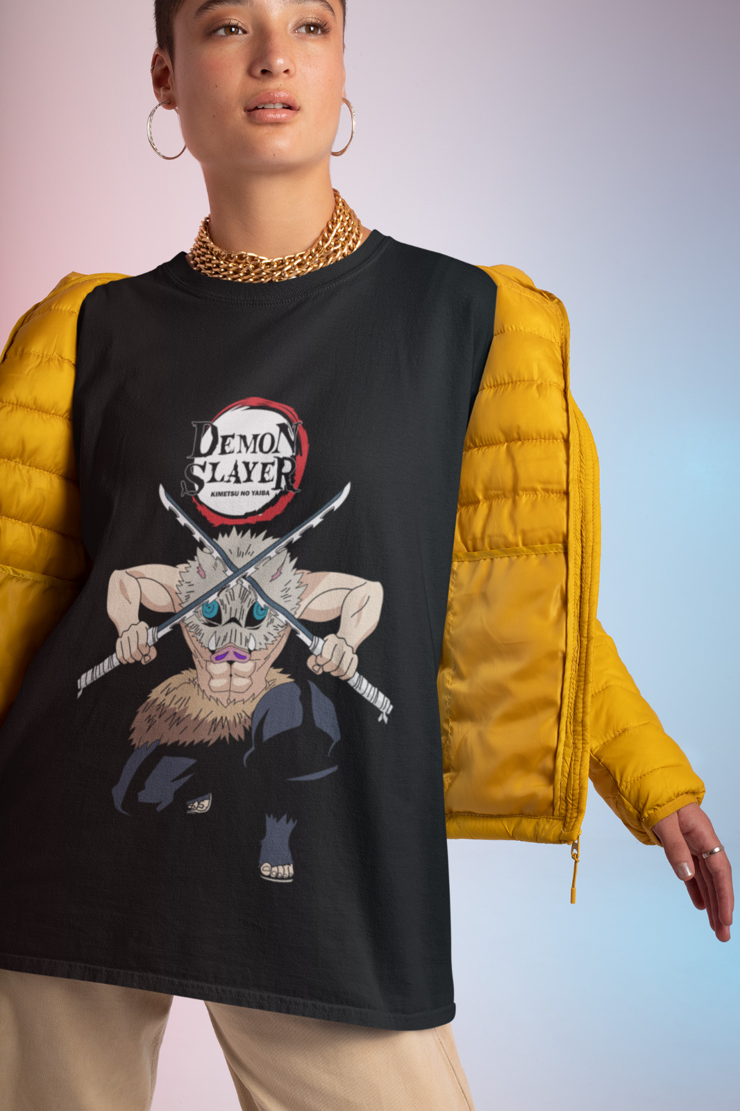 Demon Slayer Shirt Inosuke Tshirt Zenitsu T-Shirt Muzan Doma Tee Tanjiro Nezuko gallery