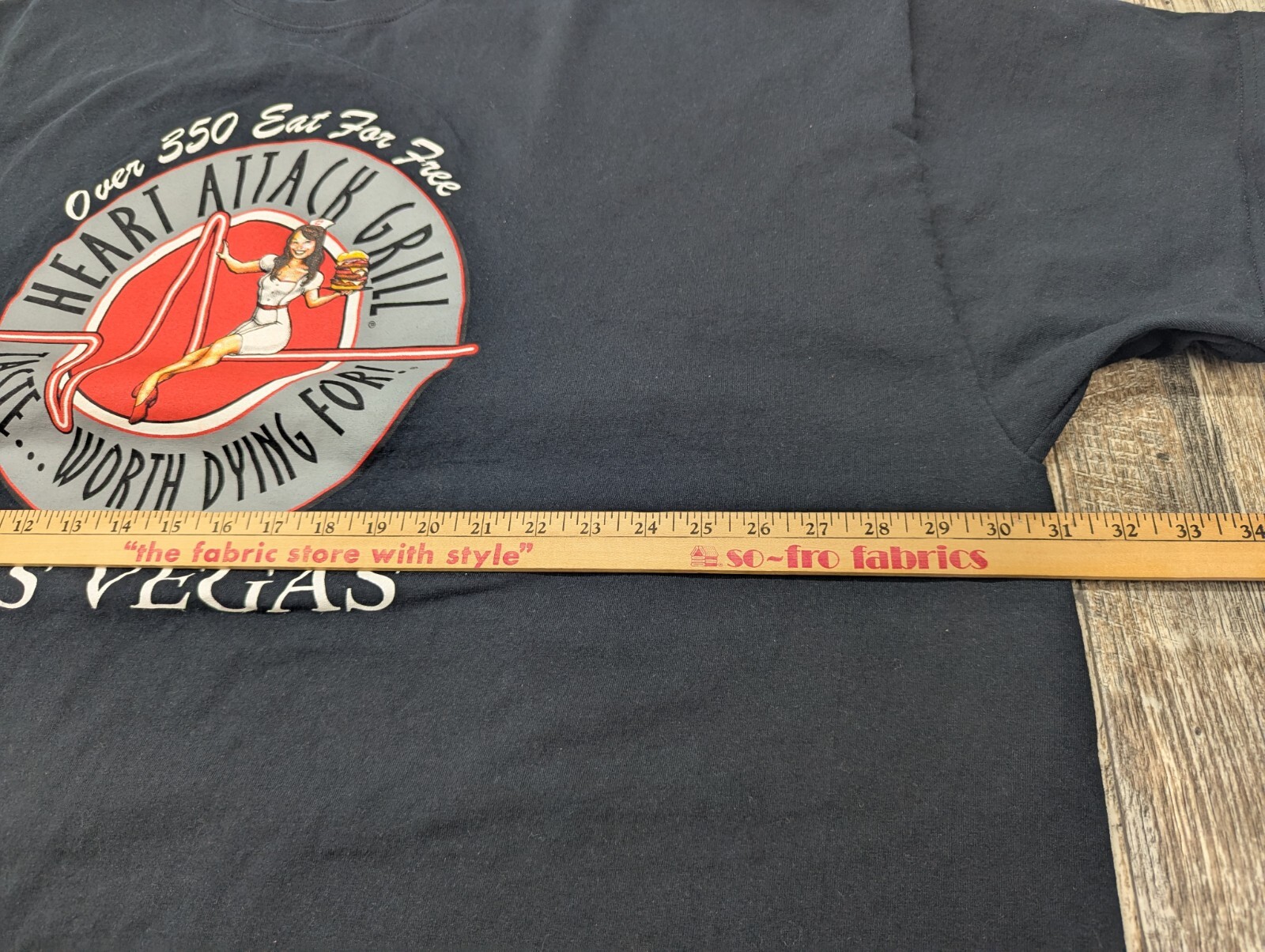 "HEART ATTACK GRILL Taste Worth Dying For" LAS VEGAS Black 5XL Tee Shirt Black. gallery