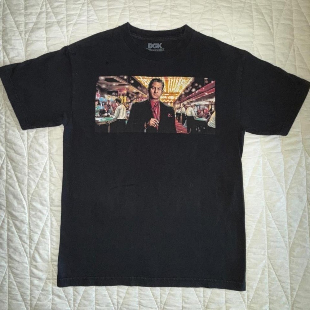 DGK T-Shirt Mens Medium Black Excellent Casino Robert De Niro Graphic Tee gallery