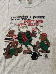 Vintage XL Canada Beer Pub Comedy Graphic T-shirt Beavers And Lumber Jack
