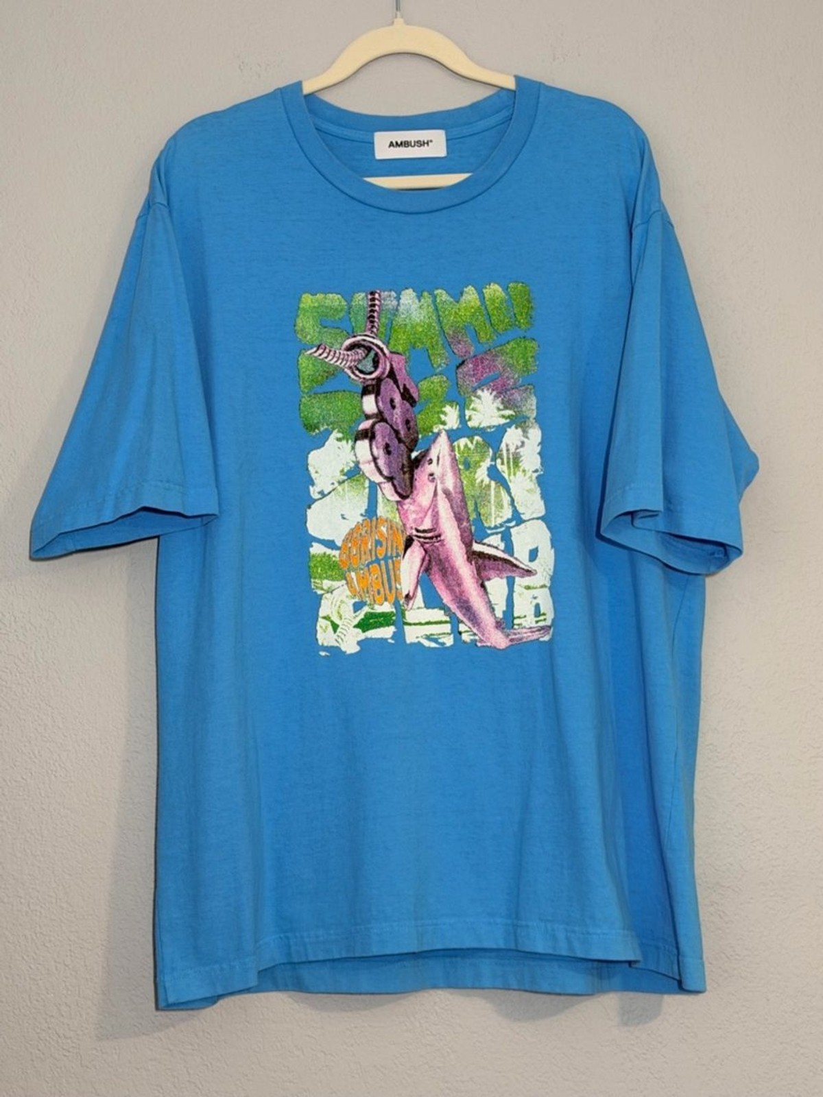 Ambush x 88rising Made in Japan Streetwear Blue Graphic Tee T-shirt in XL