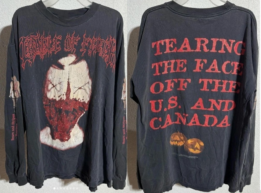 1999 CRADLE OF FILTH TEARING THE FACE OFF Vintage Long Sleeves Shirt FN2278 gallery