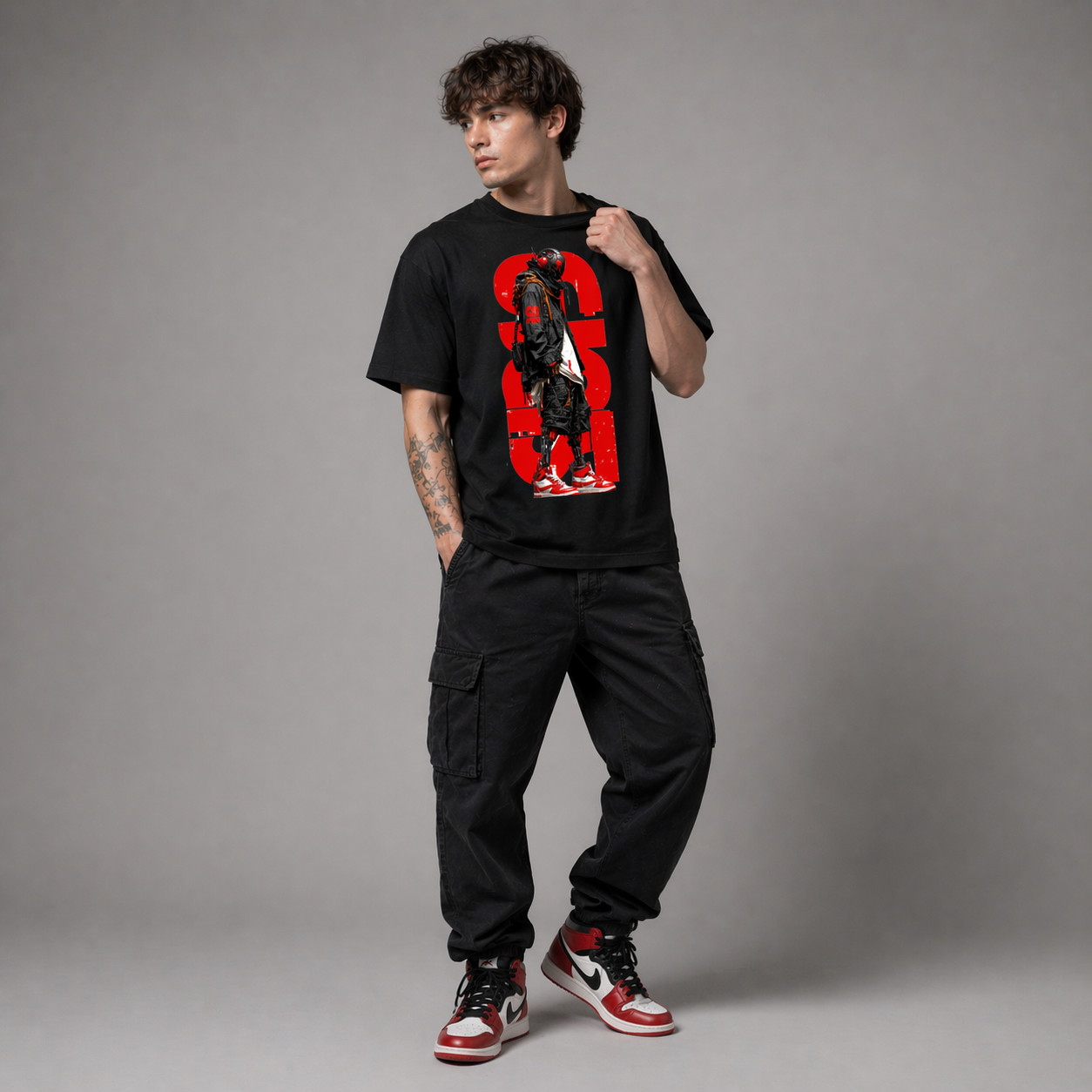 Anime Cyberpunk Y2K Harajuku T-Shirt Graphic Tee Black Unisex Urban Streetwear gallery