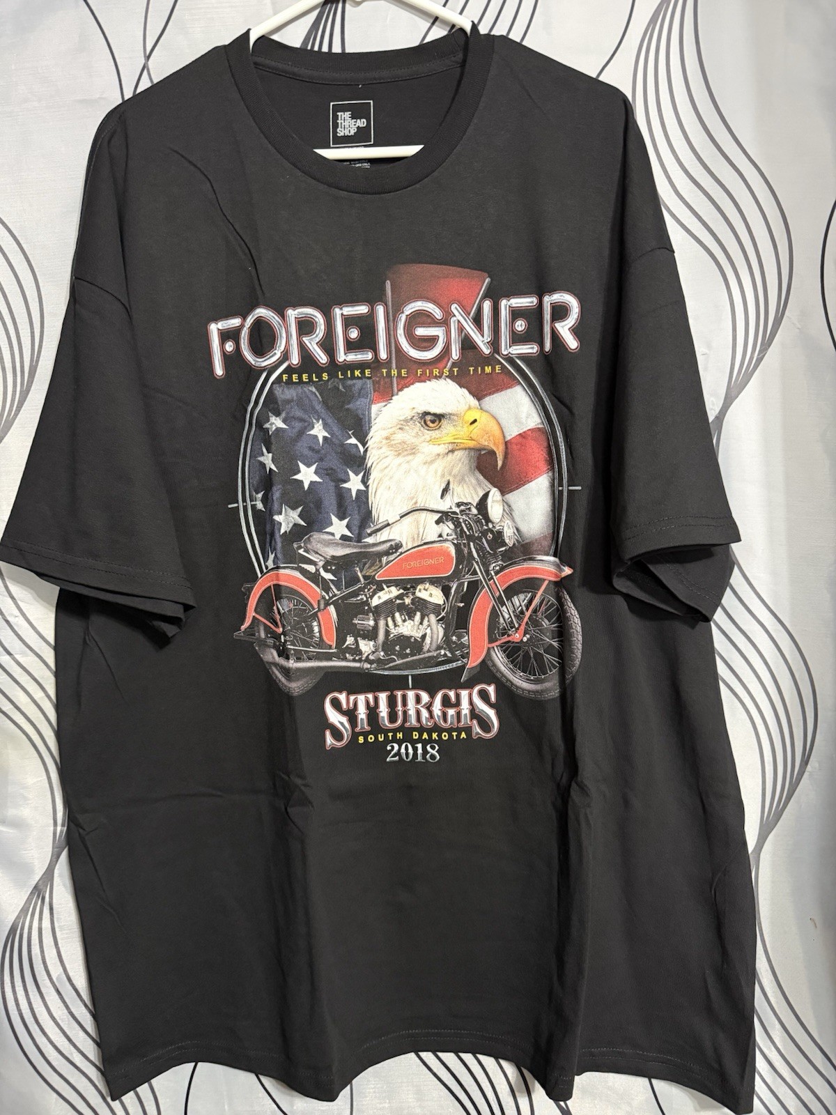 The Thread Shop Shirt Mens 2X Black Foreigner Sturgis South Dakota New