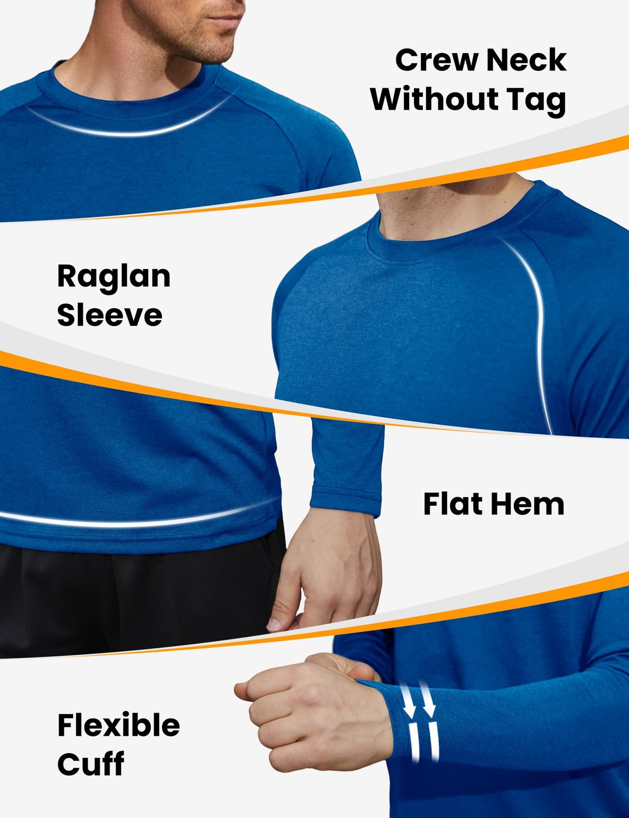 7 Pack Long Sleeve Shirts for Men - Quick Dry Moisture Wicking UPF 50+ Sun Pr... gallery