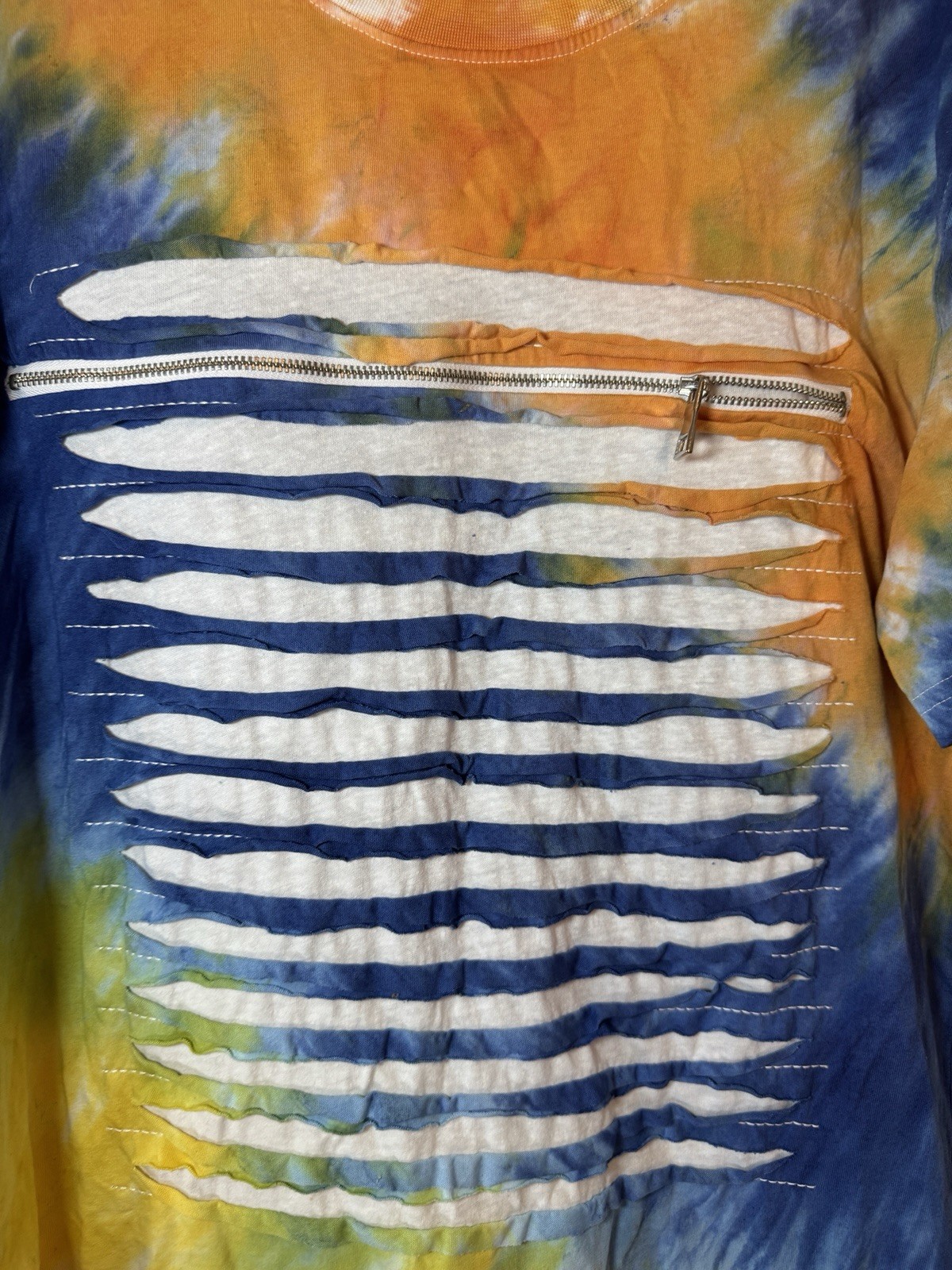 Switch Remarkable Men’s XL Tie Dye Zipper Thrashed Shirt New With Tags NWT gallery