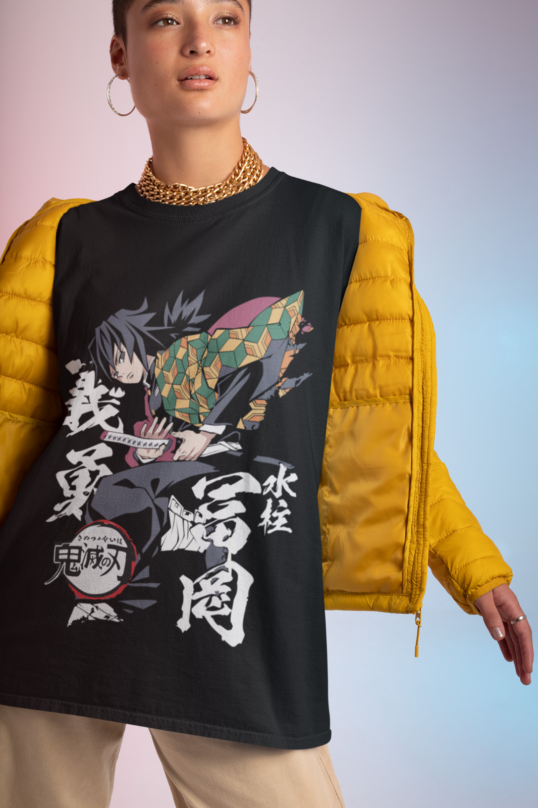 Demon Slayer Shirt Tomioka Giyu Tshirt Tanjiro T-Shirt Muzan Doma Kokushibo Tee gallery