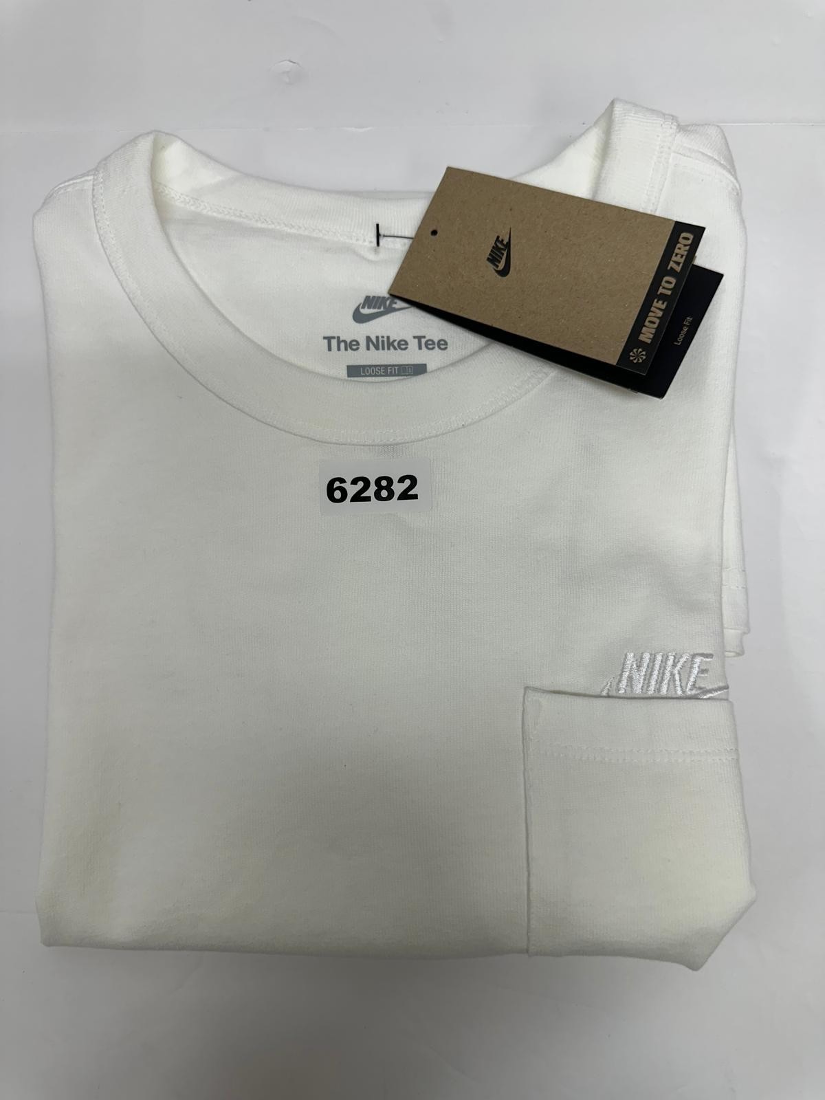 Nike Sportswear Premium Essentials Pocket Tee Shirt Mens Large White Minimalist gallery