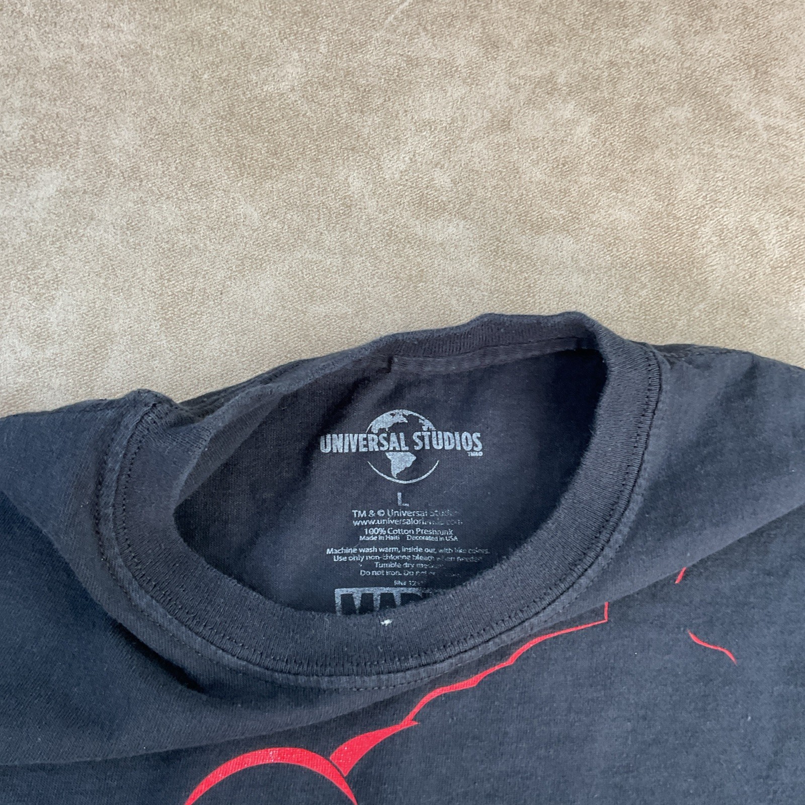 Spiderman T-Shirt Sz L Universal Studios Parks Marvel Graphic Tee Double Sided gallery
