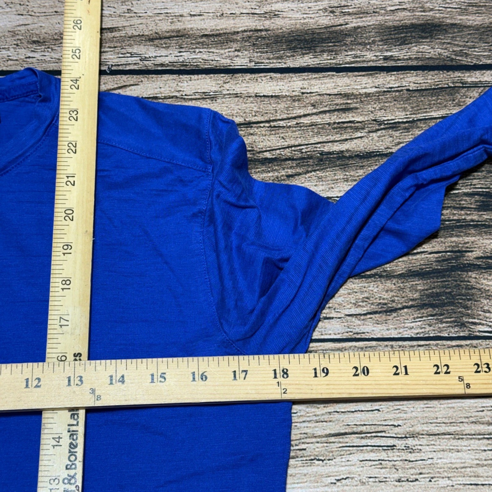 Hugo Boss Long Sleeve T-Shirt Mens Small Blue Slim Fit Mercerized Cotton Tee gallery
