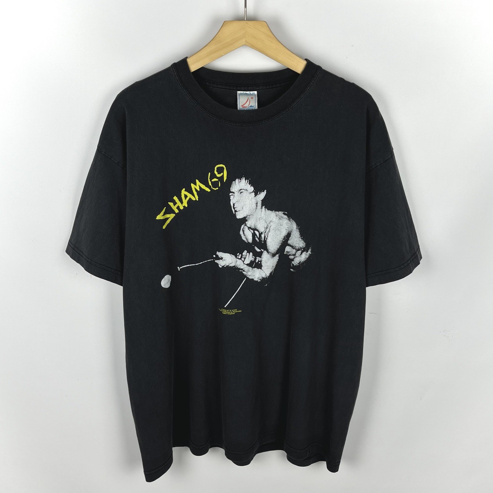 Vintage Sham 69 Punk Rock Band Short Sleeve T Shirt 2003 Size XL Faded Black 00s gallery