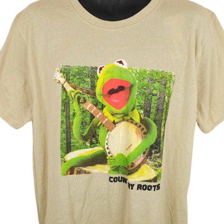 Kermit The Frog T Shirt Mens Size XL Yellow Disney Muppets Country Roots