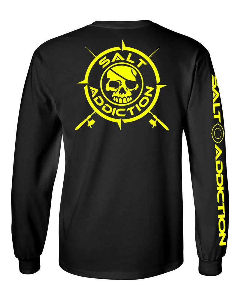 Salt Addiction t shirt long sleeve fishing t shirt saltwater apparel pirate