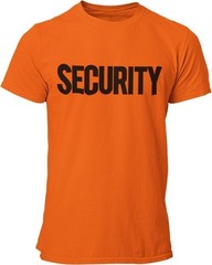 Security T-Shirt Front Back Print Men’s Tee Staff Event Uniform Bouncer…