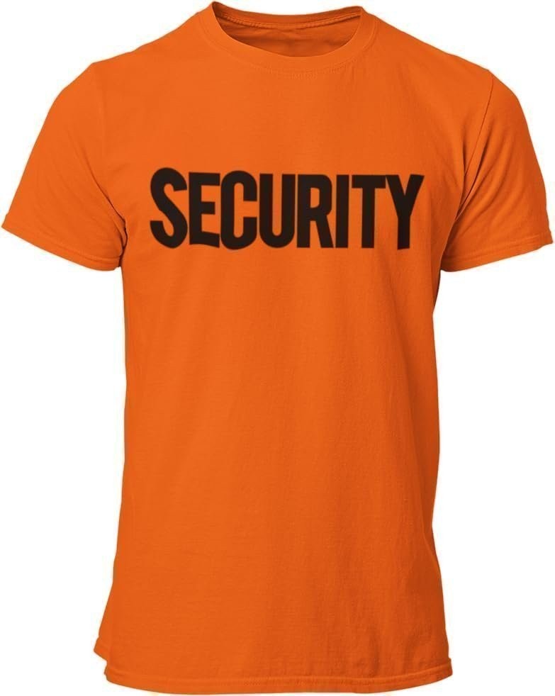 Security T-Shirt Front Back Print Men’s Tee Staff Event Uniform Bouncer…