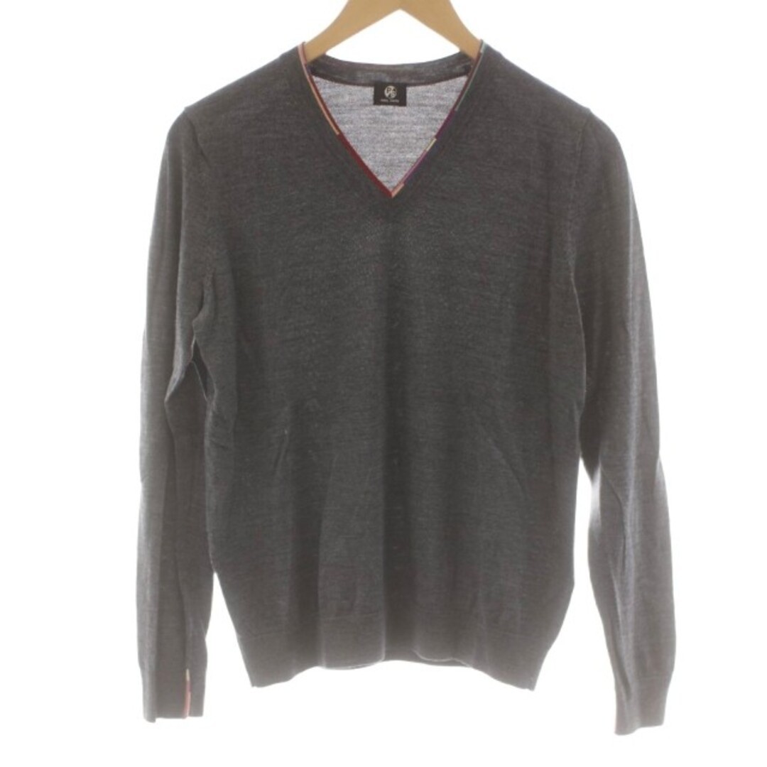 Paul Smith Knit Sweater XL Gray V-neck Japan