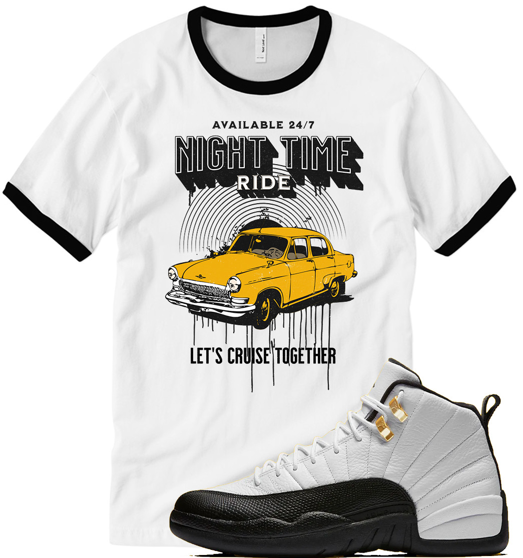 We Will Fit shirt to match Jordan 12 Taxi yellow black and white gallery