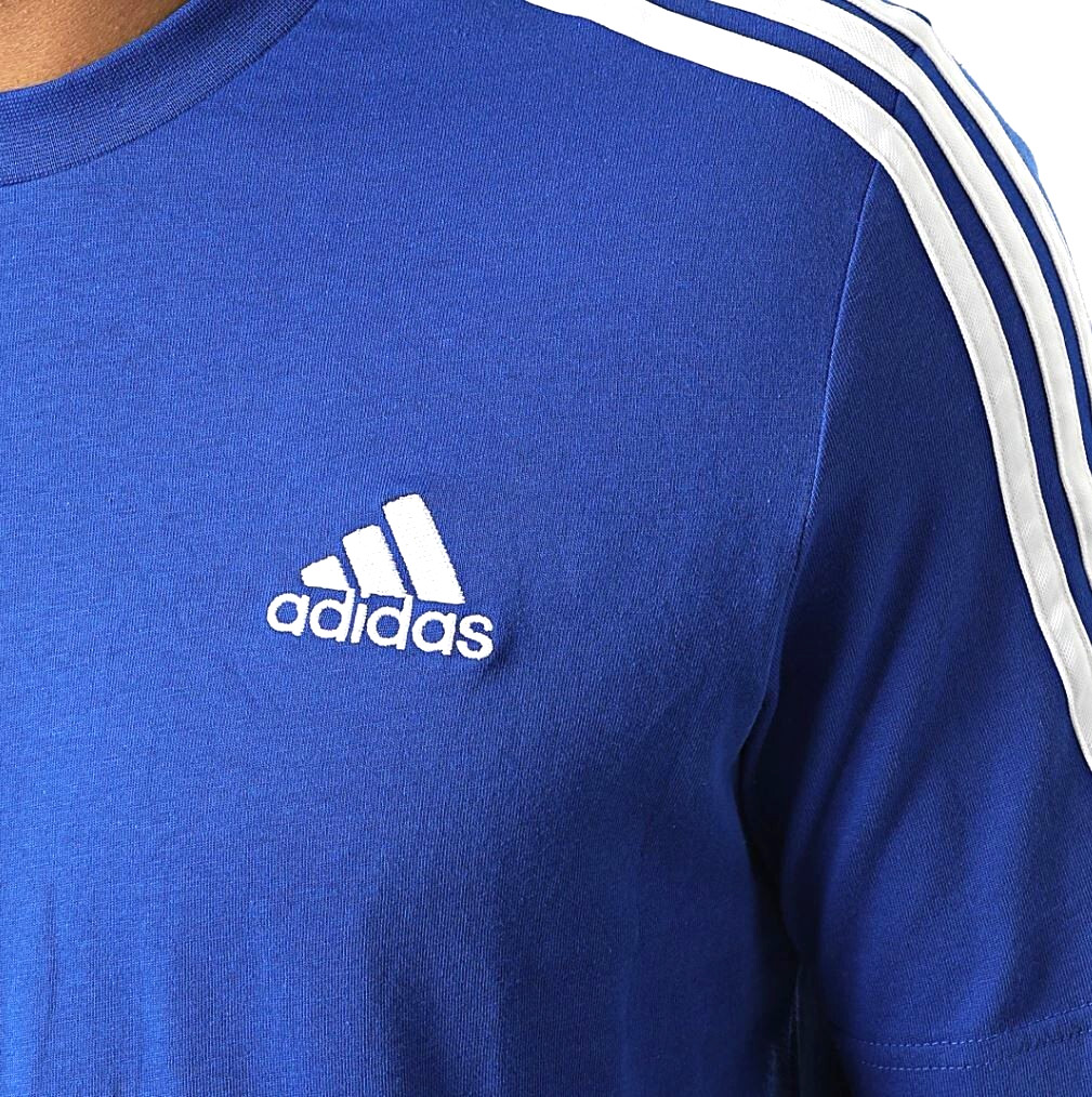 NEW MENS ADIDAS ORIGINALS ESSENTIALS 3 STRIPES TEE SHIRT ~SIZE MEDIUM #HE4410 gallery