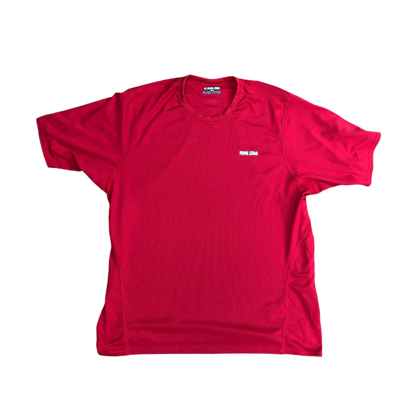 PEARL IZUMI Cycling T Shirt Men’s LARGE Mesh Ventilated Red Short Sleeve