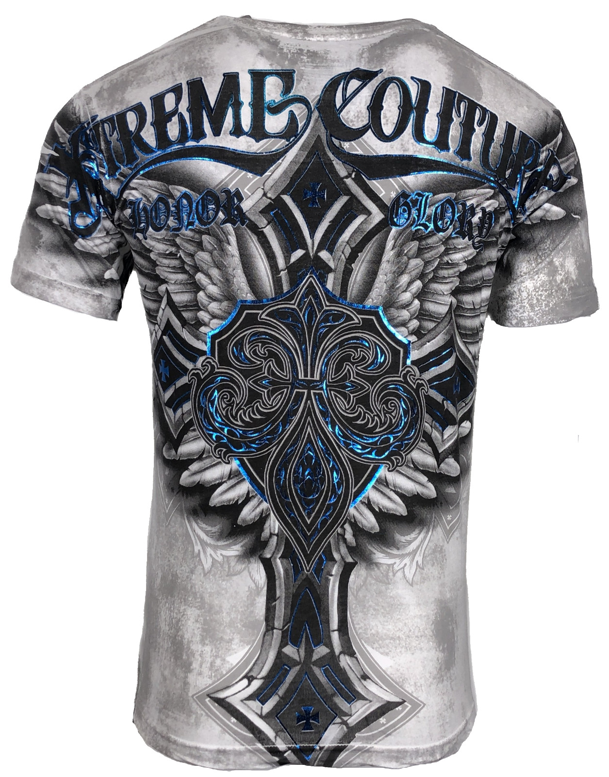 Xtreme Couture by Affliction Men's T-Shirt LAST BLOW White Biker Wings MMA gallery