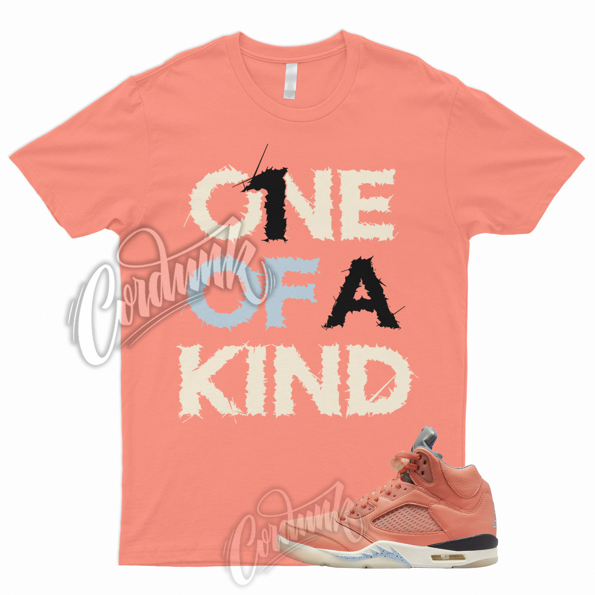 1OAK for 5 Crimson Bliss Leche Blue Sail Shirt To Match Jordan 5 Coral gallery