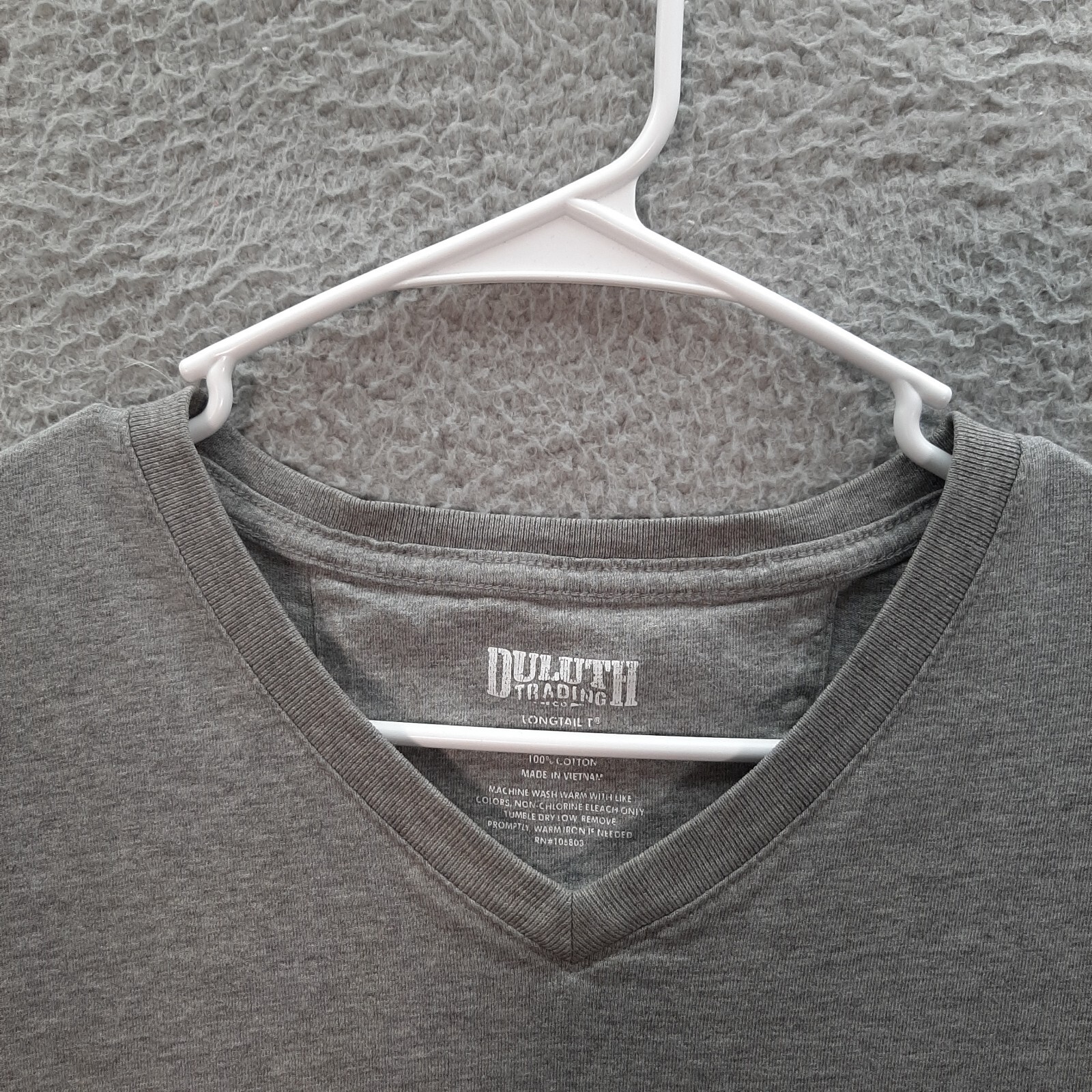 Duluth Trading Co Shirt Adult Large Gray Longtail T Workwear Grunge Outdoors gallery