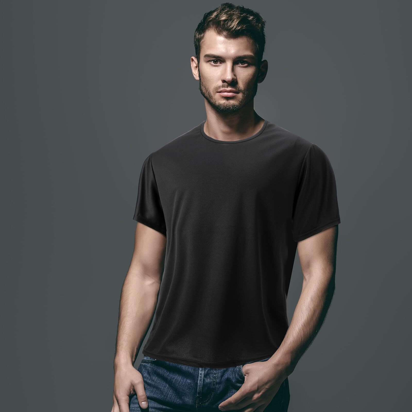 Lemosae 24 Pack Men's Cotton Homeless T-Shirt Gift Bulk Supply Basic Crew Neck gallery