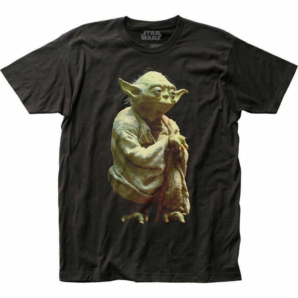 Star Wars Yoda T Shirt Licensed Sci-Fi Movie Retro Classic Jedi Tee New Black