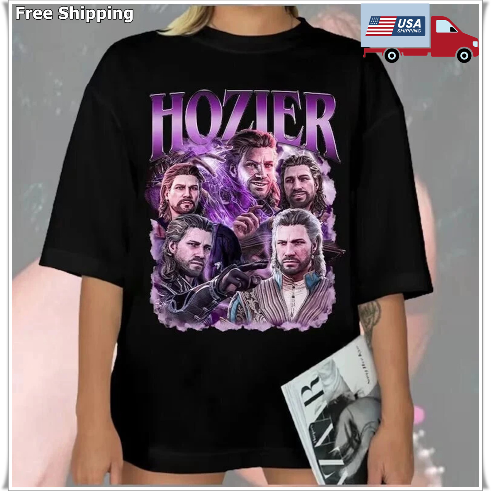 Bootleg T-Shirt, Hozier Gale BG3 Shirt, Gale Baldurs Gate 3 gallery